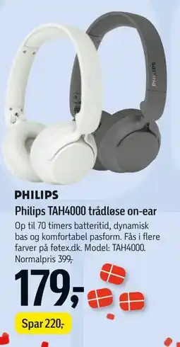 Føtex Philips TAH4000 trådløse on-ear tilbud