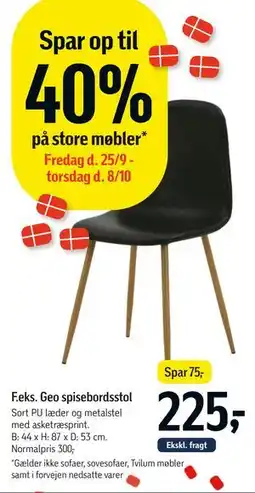 Føtex Geo spisebordsstol tilbud