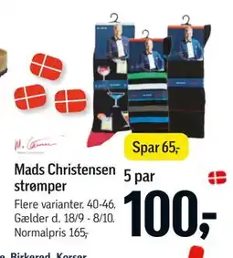 Føtex Mads Christensen strømper tilbud