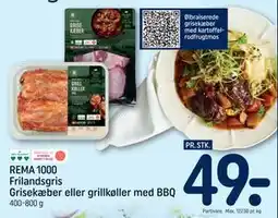 REMA 1000 REMA 1000 Frilandsgris Grisekæber eller grillkøller med BBQ tilbud