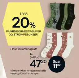 Føtex VRS Børnestrømper og strømpebukser tilbud