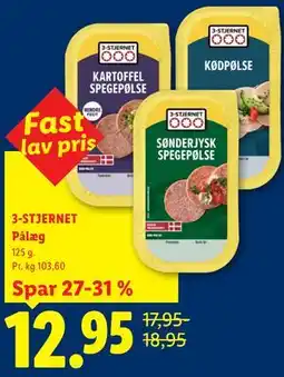 Lidl 3-STJERNET Pålæg tilbud