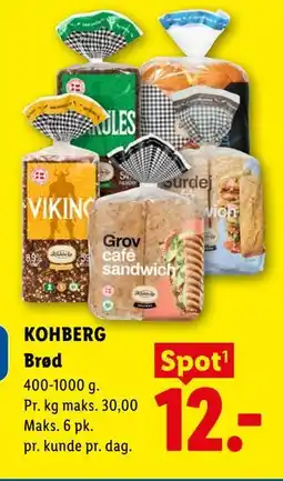Lidl KOHBERG Brød tilbud