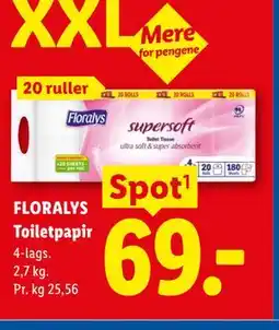 Lidl FLORALYS Toiletpapir tilbud