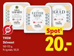 Lidl THEM Skiveost tilbud