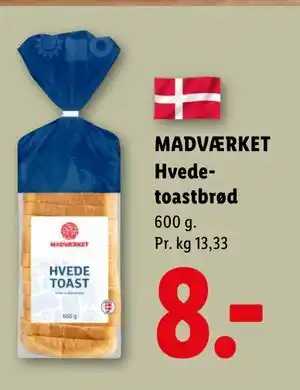 Lidl MADVÆRKET Hvedetoastbrød tilbud