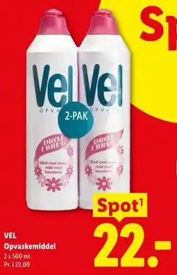 Lidl VEL Opvaskemiddel tilbud