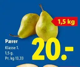 Lidl Pærer tilbud