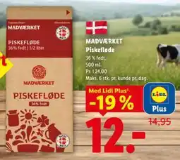 Lidl MADVÆRKET Piskefløde, App-pris tilbud