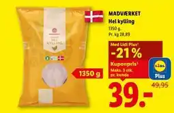 Lidl MADVÆRKET Hel kylling, App-pris tilbud