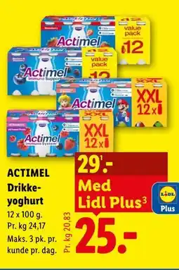 Lidl ACTIMEL Drikkeyoghurt tilbud