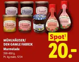 Lidl MÜHLHÄUSER/ DEN GAMLE FABRIK Marmelade tilbud