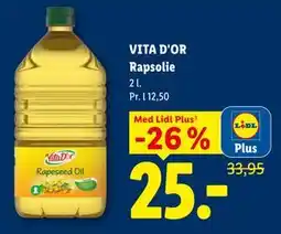 Lidl VITA D'OR Rapsolie, App-pris tilbud
