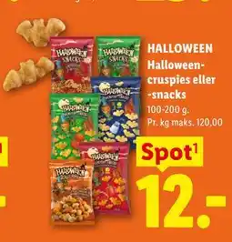 Lidl Halloweencruspies eller -snacks tilbud