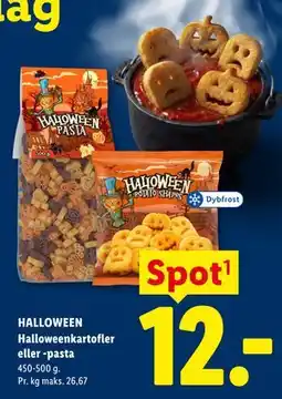 Lidl Halloweenkartofler eller -pasta tilbud