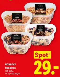 Lidl NORDTHY Nøddemix tilbud