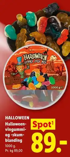 Lidl HALLOWEEN Halloween-vingummi- og -skumblanding tilbud