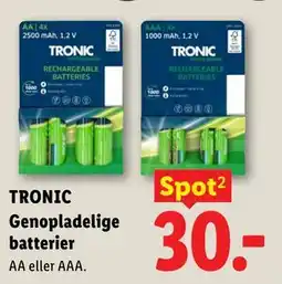 Lidl TRONIC Genopladelige batterier tilbud