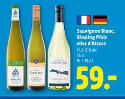 Lidl Sauvignon Blanc, Riesling Pfalz eller d'Alsace tilbud