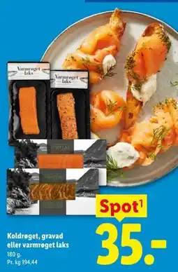 Lidl Koldrøget, gravad eller varmrøget laks tilbud