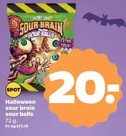 Netto Halloween sour brain sour balls tilbud