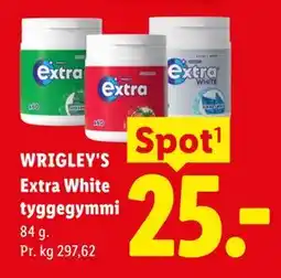 Lidl WRIGLEY'S Extra White tyggegymmi tilbud