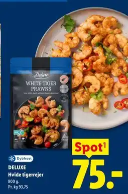 Lidl DELUXE Hvide tigerrejer tilbud