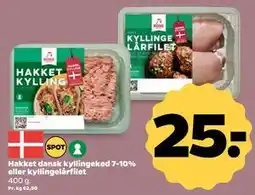 Netto Hakket dansk kyllingekød 7-10% eller kyllingelårfilet tilbud