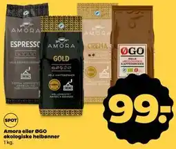 Netto Amora eller ØGO økologiske helbønner tilbud