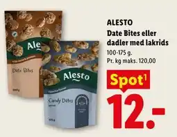 Lidl ALESTO Date Bites eller dadler med lakrids tilbud