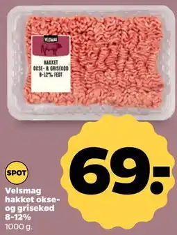Netto Velsmag hakket okse- og grisekød 8-12% tilbud
