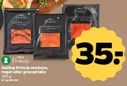 Netto Salling Princip sockeye, røget eller gravad laks tilbud