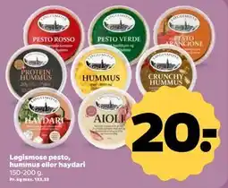 Netto Løgismose pesto, hummus eller haydari tilbud