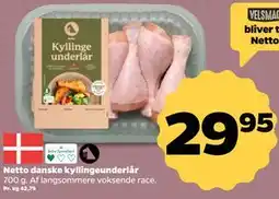 Netto Netto danske kyllingeunderlår tilbud