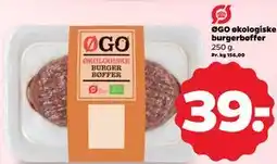 Netto ØGO økologiske burgerbøffer tilbud