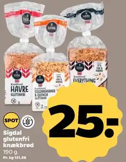 Netto Sigdal glutenfri knækbrød tilbud