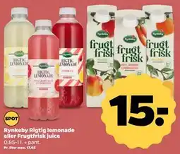 Netto Rynkeby Rigtig lemonade eller Frugtfrisk juice tilbud
