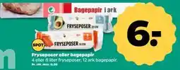 Netto Fryseposer eller bagepapir tilbud
