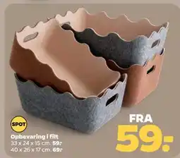 Netto Opbevaring i filt tilbud