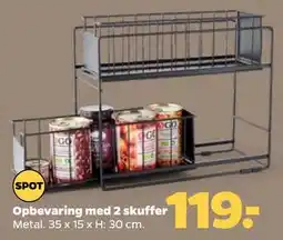 Netto Opbevaring med 2 skuffer tilbud