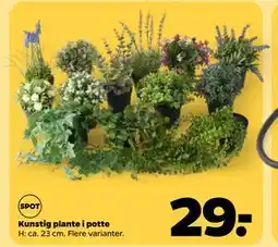Netto Kunstig plante i potte tilbud