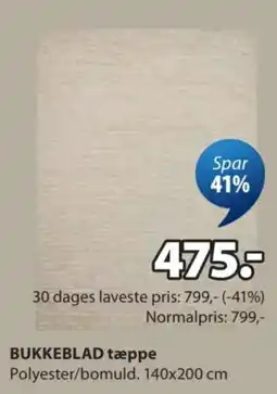 JYSK Bukkeblad tæppe tilbud