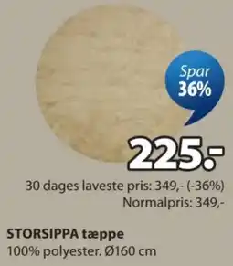 JYSK Storsippa tæppe tilbud