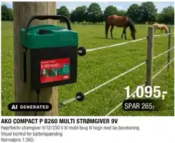 Land & Fritid Ako Compact P B260 Multi Strømgiver 9V tilbud