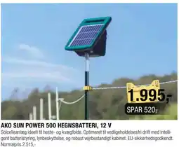Land & Fritid Ako Sun Power 500 Hegnsbatteri, 12 V tilbud