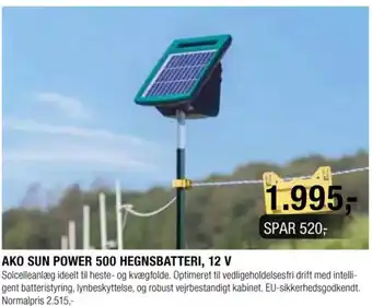 Ako Sun Power 500 Hegnsbatteri, 12 V