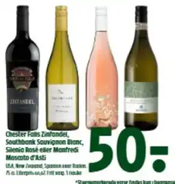 Coop 365 Chester Falls Zinfandel, Southbank Sauvignon Blanc, Silenia Rosé eller Manfredi Moscato d'Asti tilbud