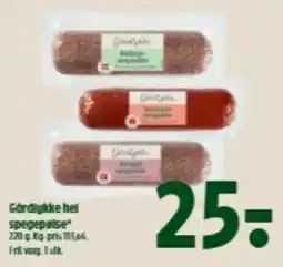 Coop 365 Gårdlykke spegepølse tilbud