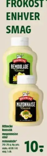 Coop 365 Böhncke klassisk mayonnaise eller remoulade tilbud