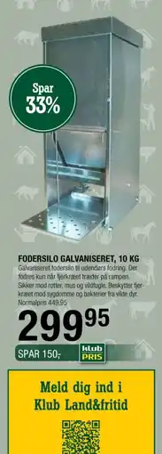 Land & Fritid Fodersilo galvaniseret tilbud